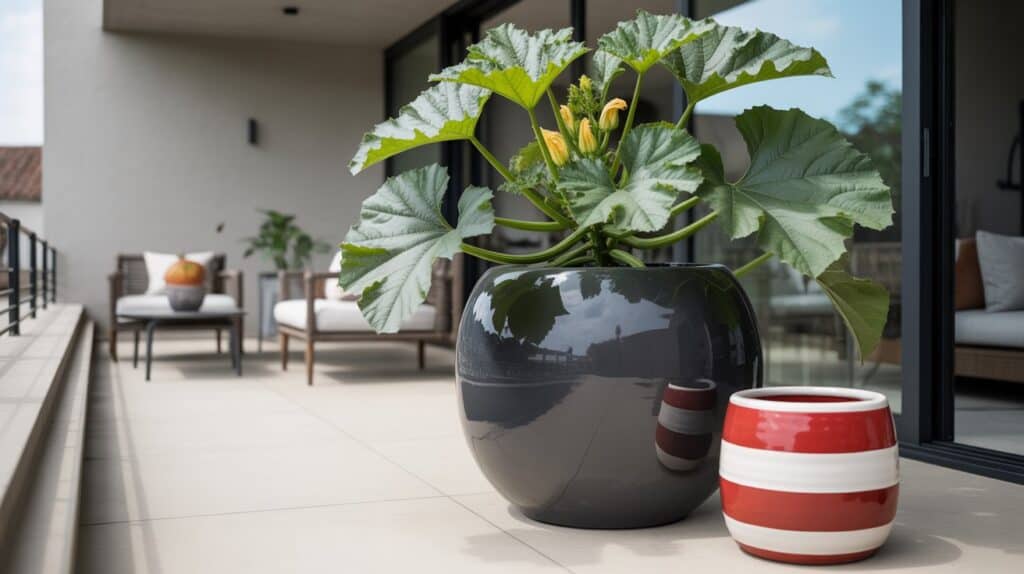 zucchini im kuebel 6