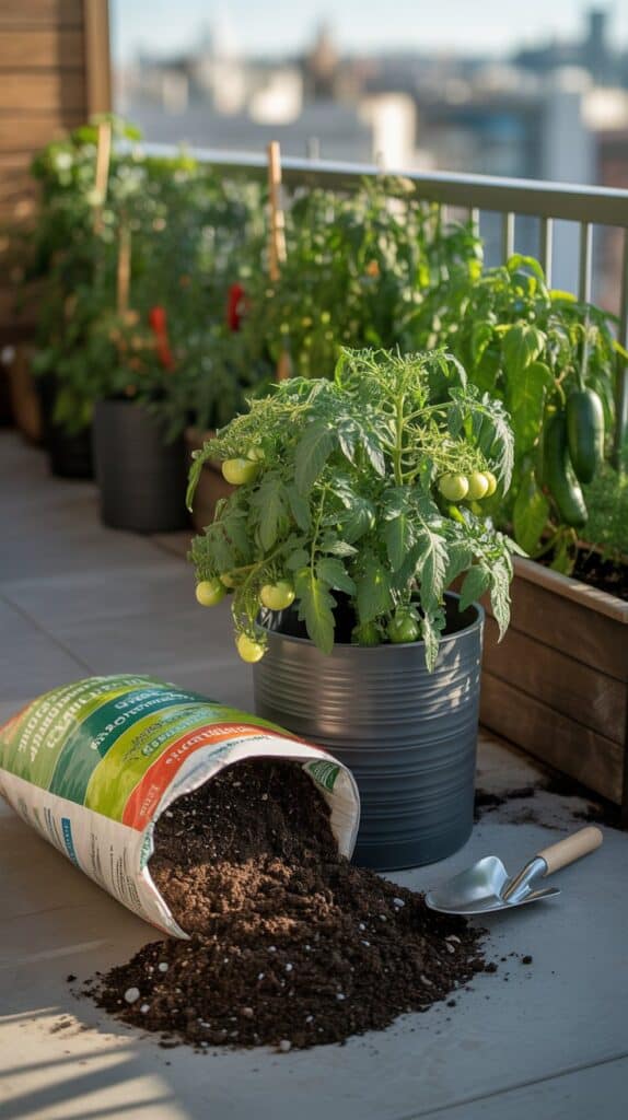 erde sack kuebelbalkon tomate 2