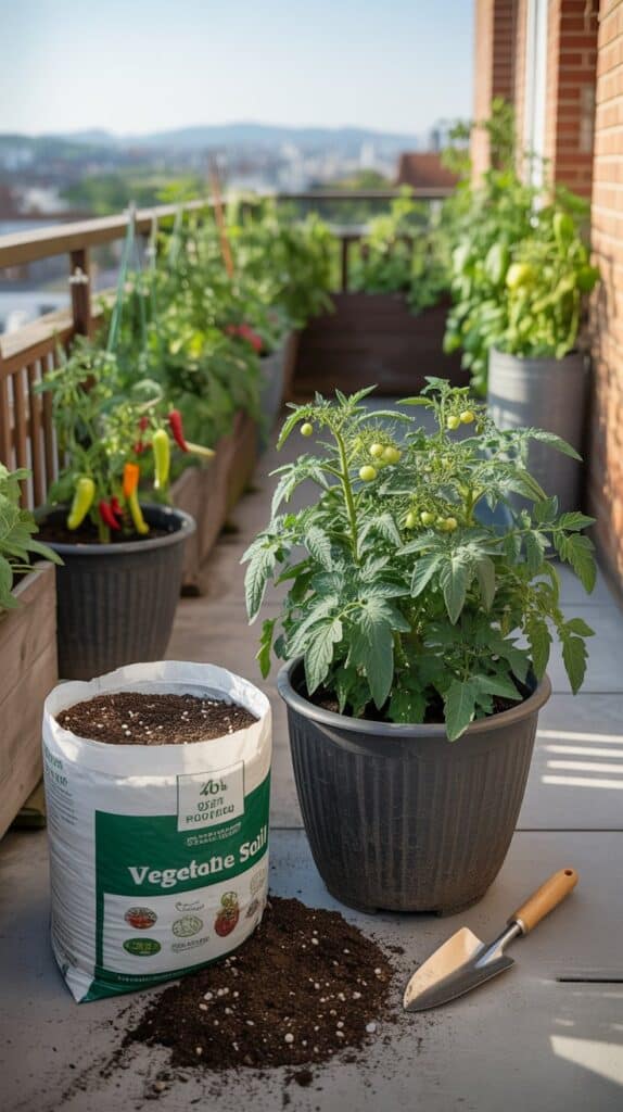 erde sack kuebelbalkon tomate 3