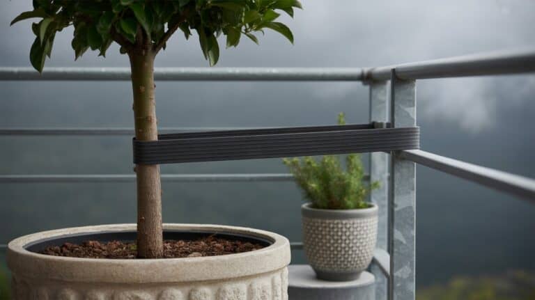 Sturmsicherung für Balkonpflanzen