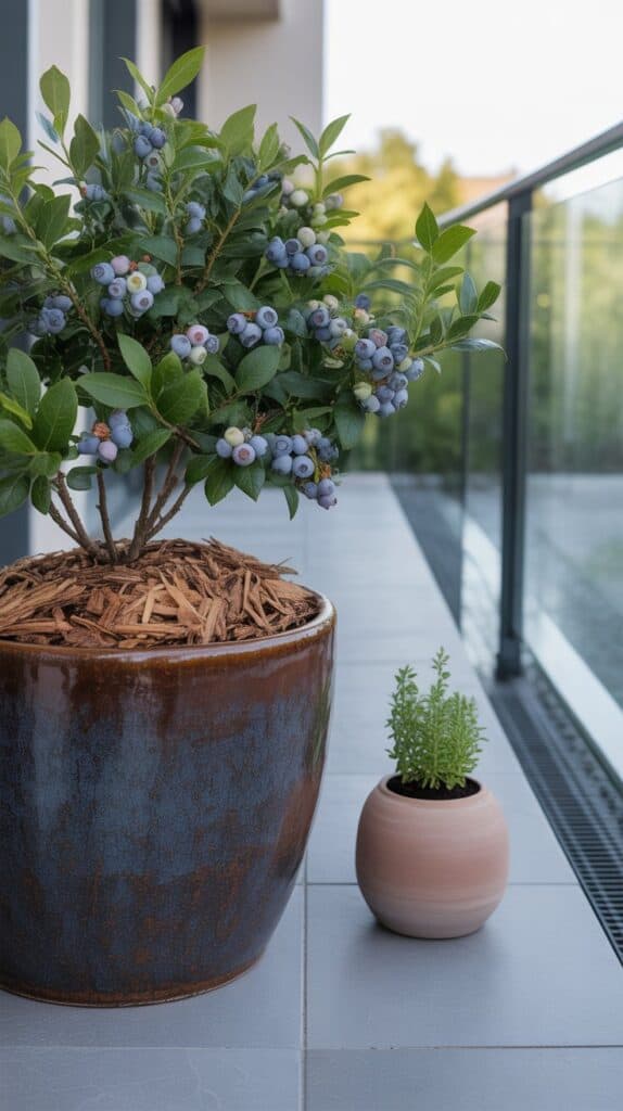 heidelbeeren im Kuebel 1