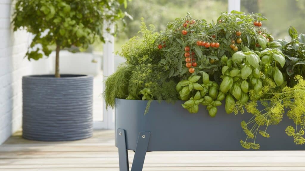 hochbeet kraeuter tomaten grau metall 1