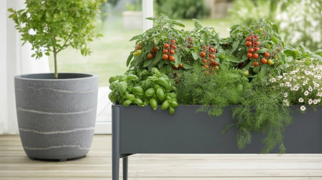 hochbeet kraeuter tomaten grau metall 3