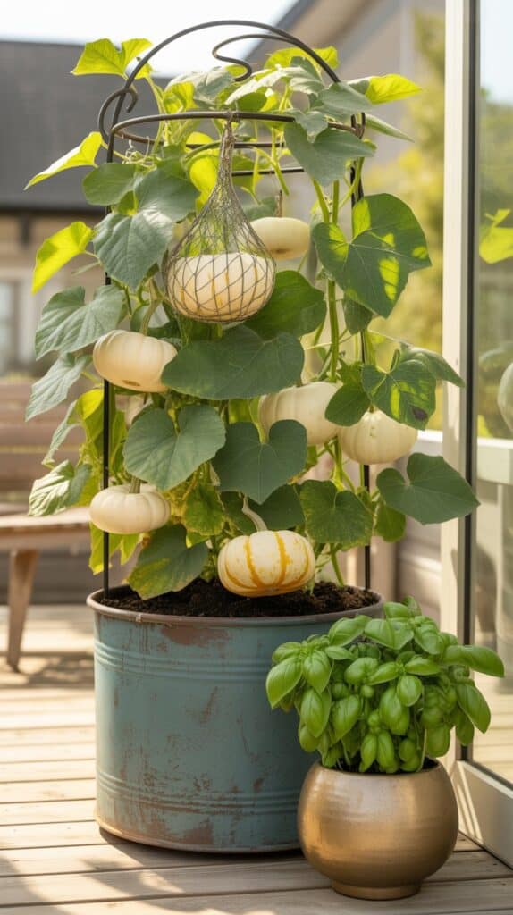 mini kuerbis im kuebel 1