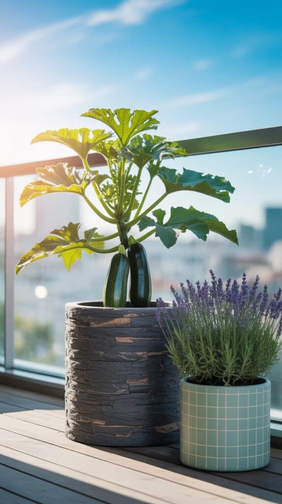 mini zucchini im kuebel 3