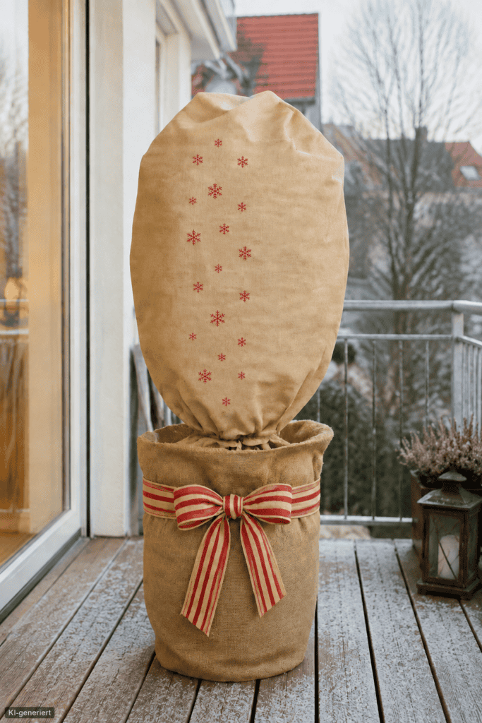 Winter Jute sack haube