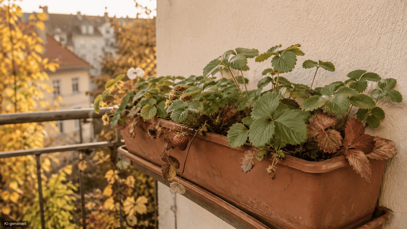titel Erdbeeren im Balkonkasten ueberwintern 1