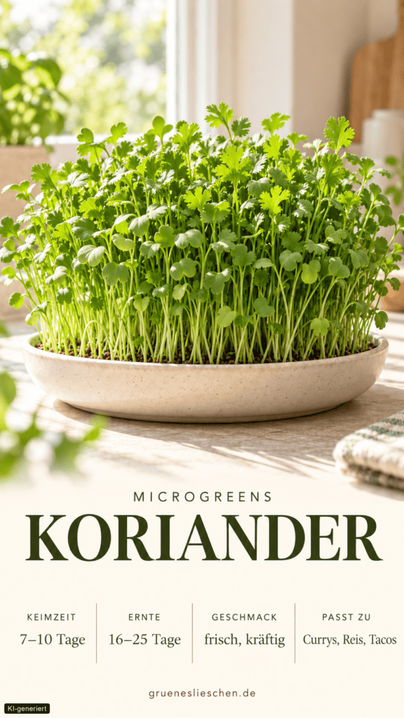 microgreen produktblatt koriander