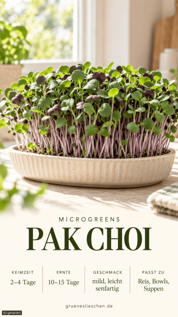 microgreen produktkarten pak choi