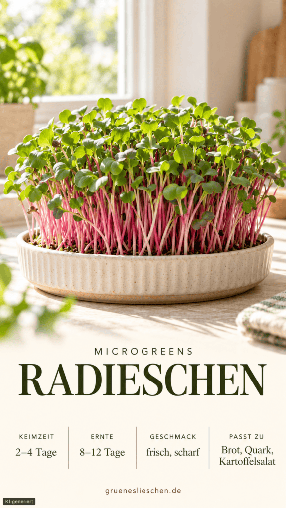 microgreen produktkarten radieschen