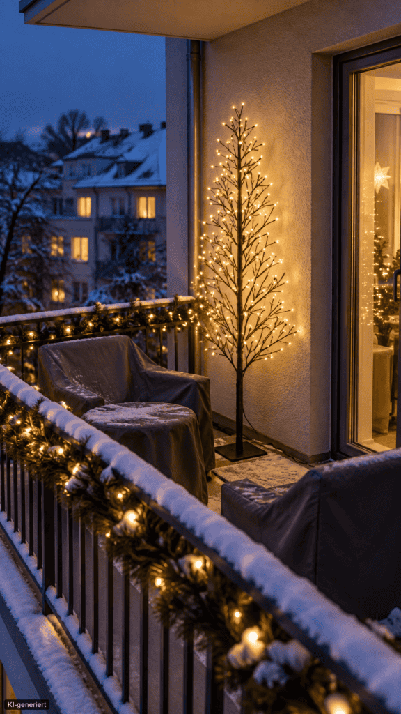 Weihnachtsbeleuchtung für den Balkon: Ideen mit und ohne Dach weihnachts beleuchtung beitrag 2026 1 24